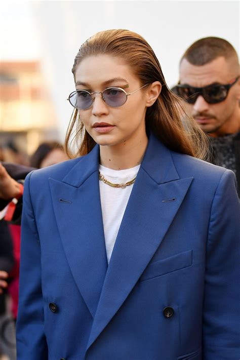 Gigi Hadid Prada suit